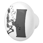 Skeleton spelen Piano Music Funny Keramische Knop (Rechts)