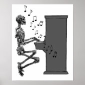 Skeleton spelen Piano Music Funny Poster (Voorkant)
