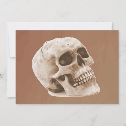 Skeleton Spider Halloween Invitation Kaart (Achterkant)