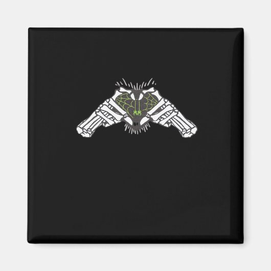 Skeleton Spider Heart Magneet (Voorkant)