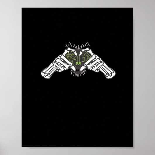 Skeleton Spider Heart Poster (Voorkant)