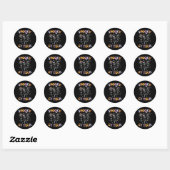 Skeleton Spooky CT Tech Computed Tomography Tech H Ronde Sticker (Vel)