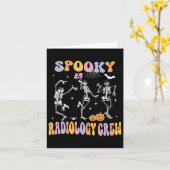 Skeleton Spooky Radiology Crew X-ray Tech Hallowee Kaart (Gele Bloem)