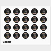 Skeleton Spooky Radiology Crew X-ray Tech Hallowee Ronde Sticker (Vel)