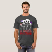 Skeleton spooky vibe summer funny just waiting for t-shirt (Voorkant volledig)