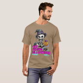 Skeleton spooky vibe summer funny just waiting for t-shirt (Voorkant volledig)