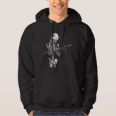 Skeleton Stab Sword Halloween Spooky Botten Skull Hoodie (Voorkant)
