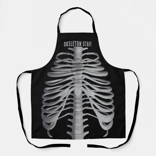 Skeleton Staff Custom Halloween Schort (Voorkant)