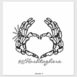 Skeleton Sticker met gehuwde naam