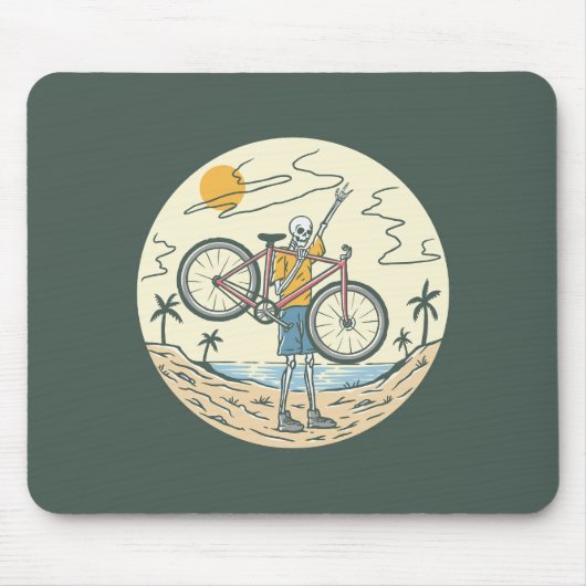 Skeleton Summer Bike Muismat (Voorkant)