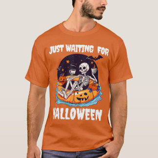 Skeleton Summer Spooky Vibes Just Waiting For Hall T-shirt
