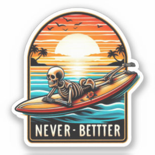 Skeleton Summer Vibes - Nooit Beter Sticker