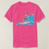 Skeleton Surf Surfing T-shirt (Design voorkant)