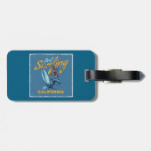  Skeleton Surfen Californië Beach Bagagelabel (Achterkant horizontaal)