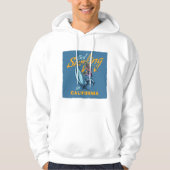  Skeleton Surfen Californië Beach Hoodie (Voorkant)