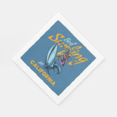  Skeleton Surfen Californië Beach Servet (Hoek)