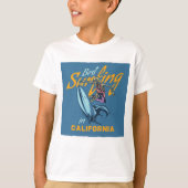  Skeleton Surfen Californië Beach T-shirt (Voorkant)