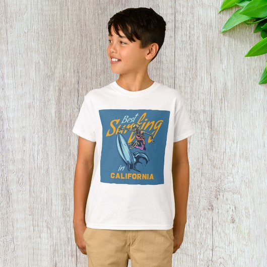  Skeleton Surfen Californië Beach T-shirt