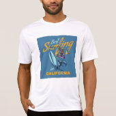  Skeleton Surfen Californië Beach T-shirt (Voorkant)