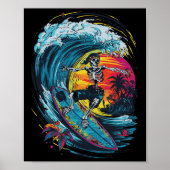 Skeleton surfen poster (Voorkant)