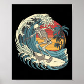 Skeleton surfen  poster (Voorkant)