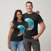 Skeleton Surfer Halloween Funny Wave Surfing Surf T-shirt (Unisex)