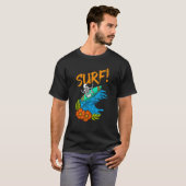 Skeleton Surfer  Hawaii Waves Surf Surfen T-shirt (Voorkant volledig)