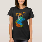 Skeleton Surfer Hawaii Waves Surf Surfen T-shirt (Voorkant)