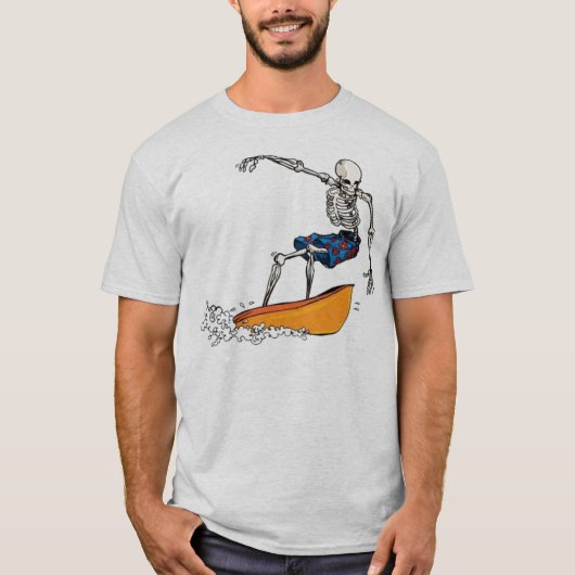 Skeleton Surfer Man T-shirt (Voorkant)