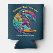 Skeleton Surfer Riding A Wave Blikjeskoeler (Voorkant)