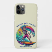 Skeleton Surfer Riding A Wave Case-Mate iPhone Case (Achterkant)
