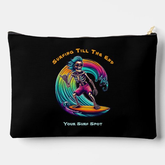 Skeleton Surfer Riding A Wave Etui (Achterkant)