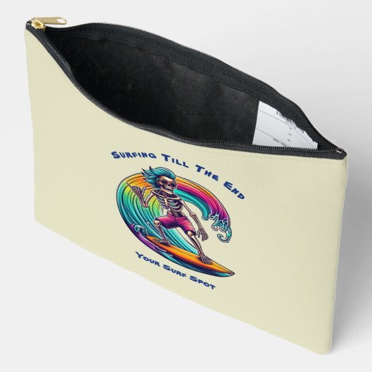 Skeleton Surfer Riding A Wave Etui (Open)