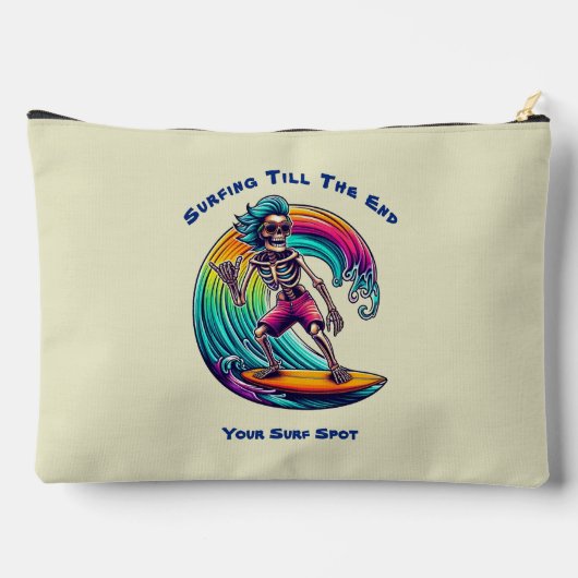 Skeleton Surfer Riding A Wave Etui (Achterkant)