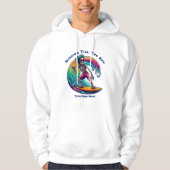 Skeleton Surfer Riding A Wave Hoodie (Voorkant)