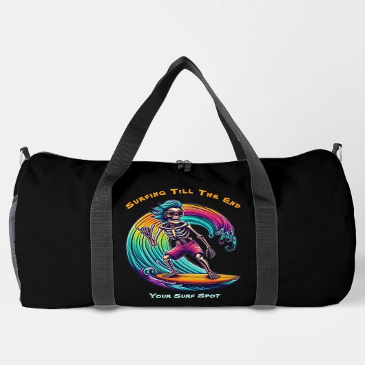 Skeleton Surfer Riding A Wave Plunjezak (Achterkant)