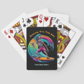 Skeleton Surfer Riding A Wave Pokerkaarten (Achterkant)