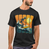 Skeleton Surfer  Surfen Grappig Halloween T-shirt (Voorkant)