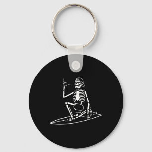 Skeleton Surfing Lazy Halloween Costume Sleutelhanger