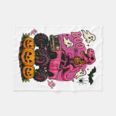 Skeleton T Rex Dinosaur Monster Truck Pompoen Brea Fleece Deken (Voorkant (Horizontaal))