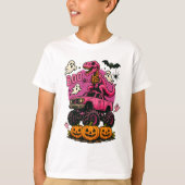 Skeleton T Rex Dinosaur Monster Truck Pompoen Brea T-shirt (Voorkant)