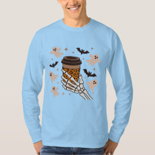 Skeleton T-shirt, Funny Skeleton T-shirt, Koffieli T-shirt