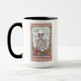 Skeleton Tarot Card Overthinker Funny Tarot Mok