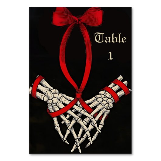 Skeleton Tarot Geïnspireerd Handfasting Table Kaar Kaart (Voorkant)