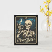 Skeleton Tarot Kaart Nooit Betere Schedel Hallowee (Gele Bloem)