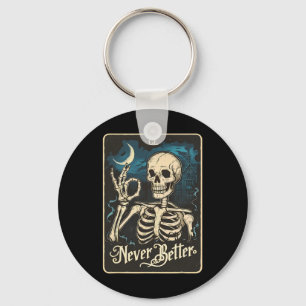 Skeleton Tarot Kaart Nooit Betere Schedel Hallowee Sleutelhanger