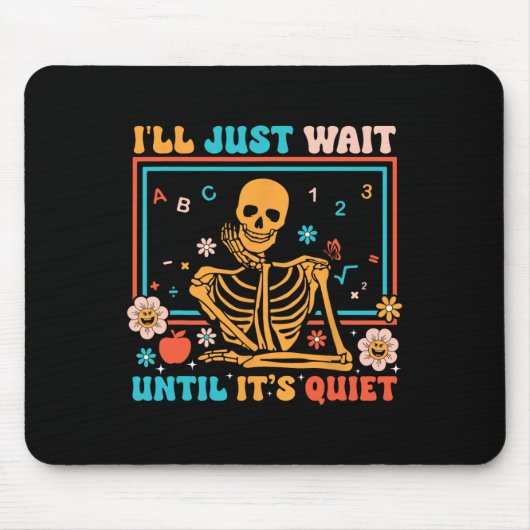 Skeleton Teacher Halloween Kostuum Mannen Vrouwen Muismat (Voorkant)