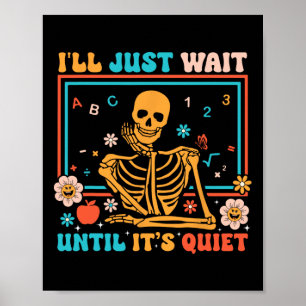 Skeleton Teacher Halloween Kostuum Mannen Vrouwen Poster