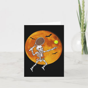 Skeleton Tennis Halloween Racket LL Kaart