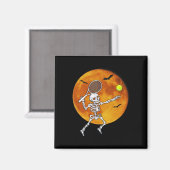 Skeleton Tennis Halloween Racket LL Magneet (Voorkant / Achterkant)